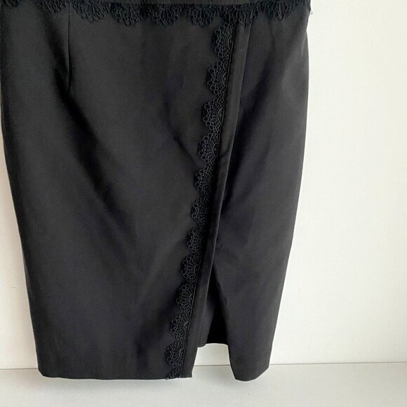 NWT SIKA Collection Short Sleeve LAce Trim  Classic Little Black Dress 18 - Picture 4 of 5